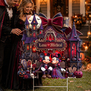 Midnight Romance A Love Tale Yard Sign - Personalized Halloween Gifts For Couples 022padh110826