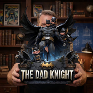 Shadow Dad and Kids Acrylic Plaque - Personalized Gifts For Dad 03tydh190526