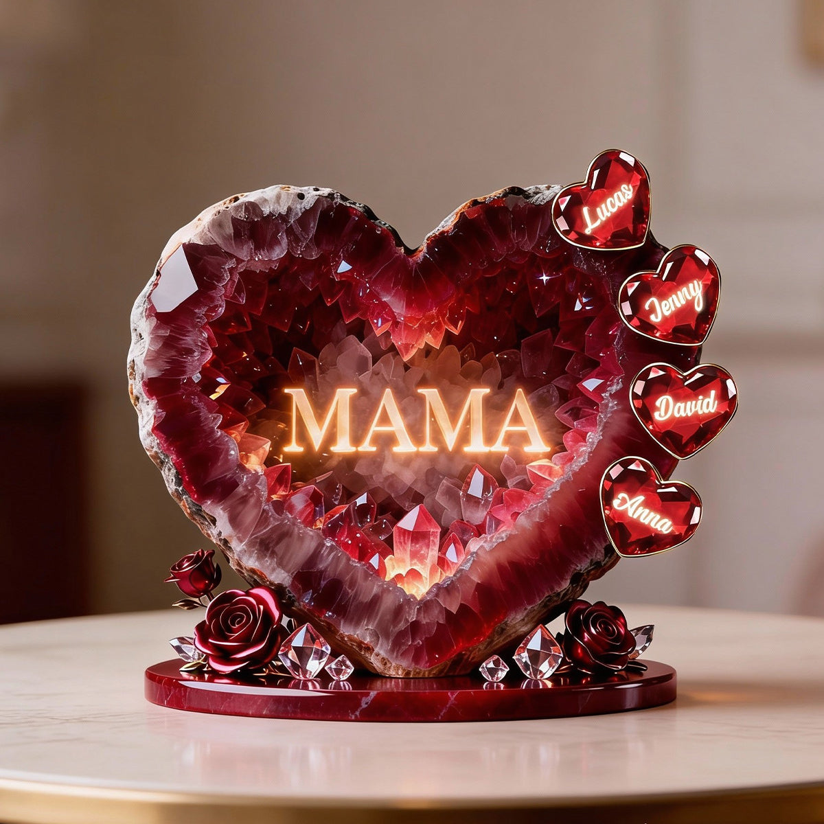 Mommy Heart Acrylic Plaque - Personalized Gifts For Mom 02hytn050226