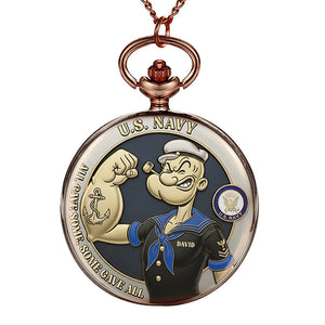 Service Remembered Pocket Watch Personalized Gifts For Veteran 04NAQN190625
