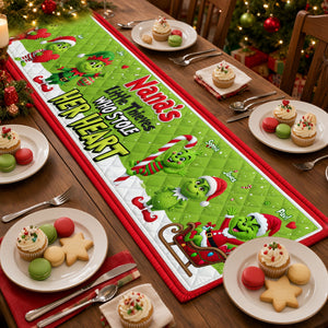 Little Thieves Quilted Table Runner - Personalized Christmas Gifts For Grandma 04nalu130826