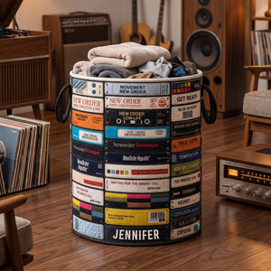 Vintage New Wave Style Laundry Basket- Personalized Gifts 04HUQN100726
