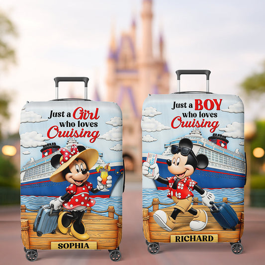 Cruising Couple Luggage Cover - Personalized Gifts For Couple 01NAQN200625-Homacus