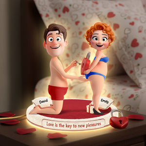 Love Is The Key Light Box Personalized Gifts For Couple 06OHQN081225