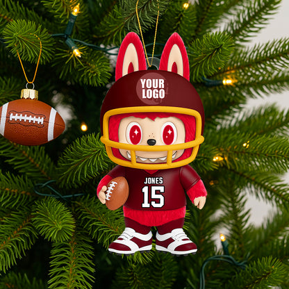 Christmas Monster American Football Ornament Personalized Football Gifts 04HUDT040925