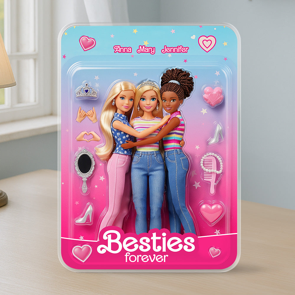 Personalized Gifts For Friends Acrylic Plaque, Besties Forever 02qhtn210625