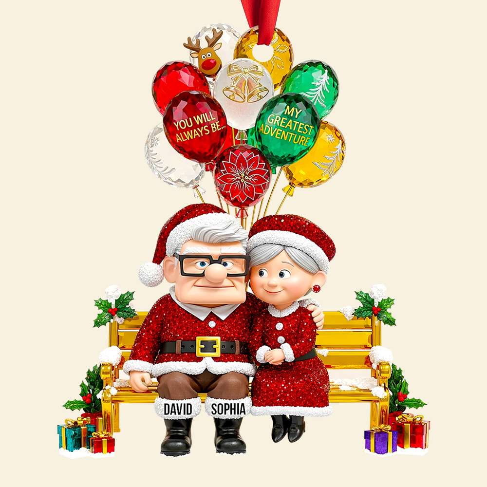 Romantic Couple Christmas Ornament - Personalized Gifts For Couple 03TGDT110825