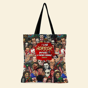 Halloween Horror Characters Tote Bag Personalized Gifts For Movie Fans 02HUDT200825