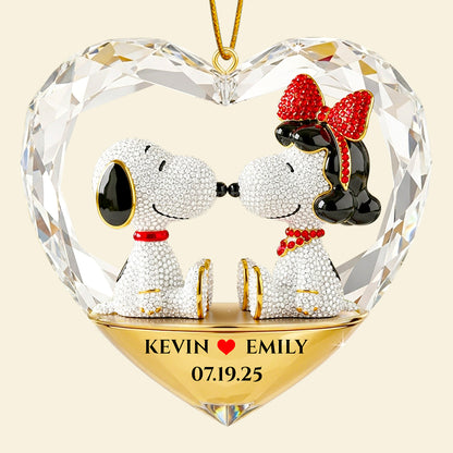 Dog Couple Christmas Ornament - Personalized Gifts For Couple 03TODT160825