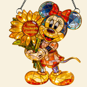 Sunflower Kid 1 layer suncatcher  - Personalized Gifts For Mother's Day Suncatcher Ornament 03TODT060226