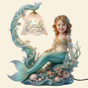 Cute Mermaid Princess Light Box - Personalized Custom Photo Gift For Kids 02NADT190326