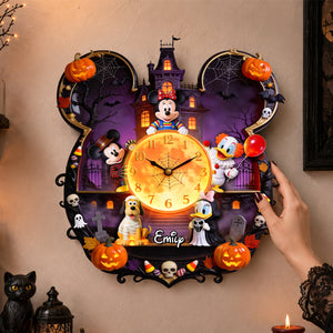 Spooky Halloween Acrylic Hanging Wall Clock - Personalized Gifts For Halloween 03pgdh100826