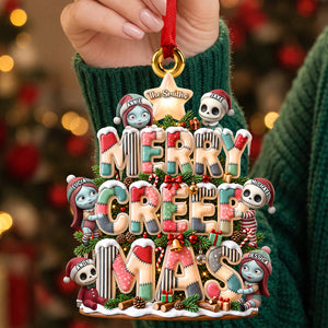 Merry Creepmas Christmas Ornament - Personalized Christmas Gifts 05padh120926