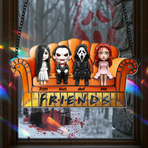 Creepy Crew Chilling Together Suncatcher - Personalized Gift For Friends 03OHLU120825