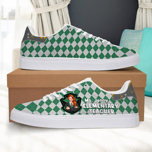 Best Teacher, Personalized Casual Shoes, Gifts For Teacher, 04htpo280723tm - Shoes - GoDuckee