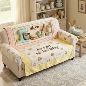 Baked With Love Quilted Sofa Cover - Personalized Gifts For Baking Lovers 02KITA260126