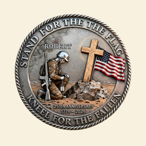 Military 250th Anniversary Printed Metal Coin - Personalized Gifts For Veterans 01kidt270226