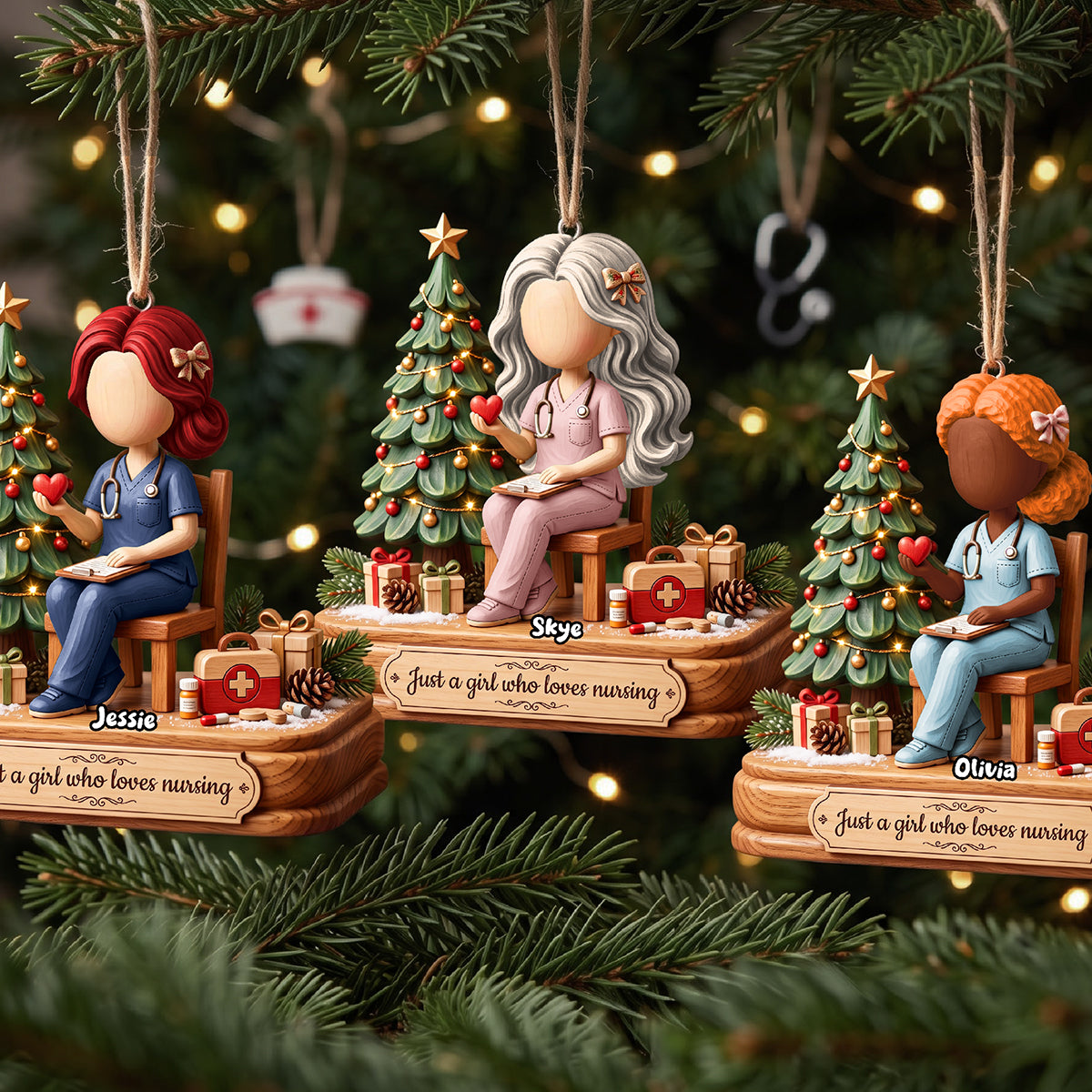 Nurse On Duty Acrylic Ornament - Personalized Christmas Gift For Nurses 02PGTA151026