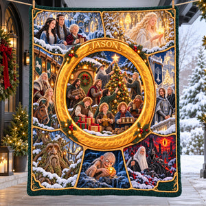 Christmas In A Fantastical World Blanket - Personalized Christmas Gifts 03haqn260926