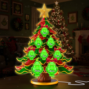 Green Family Tree Light Box - Personalized Gifts For Family 09KILU041125