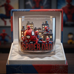 Dad And His Little Heroes Glass Mug - Personalized Gifts For Dad 03NALU290426