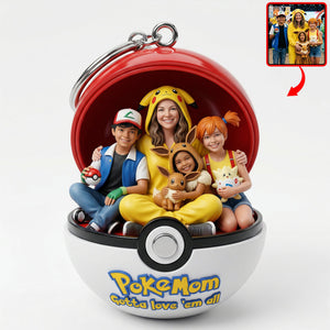 Custom Photo Pocket Monster Keychain - Gifts For Mother 01naqn250326