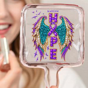 Ribbon Awareness Handheld Mirror - Personalized Gifts 01HUDT081225