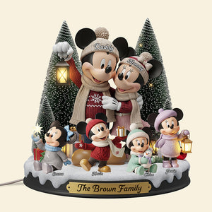 Family Christmas Custom Shape Acrylic Light Box -  Personalized Gifts For Family 01pgta111125