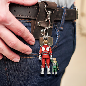 Power Dad Keychain Personalized Gifts For Dad 03QHHU070525HH - Keychains - GoDuckee