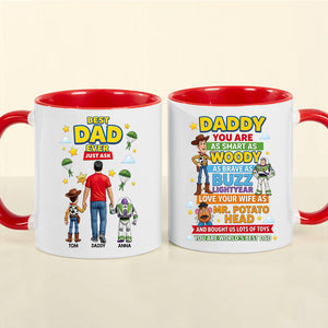 Best Dad Ever Cartoon Coffee Accent Mug - Personalized Gifts For Father's Day Coffee Mug 01HUDT250526