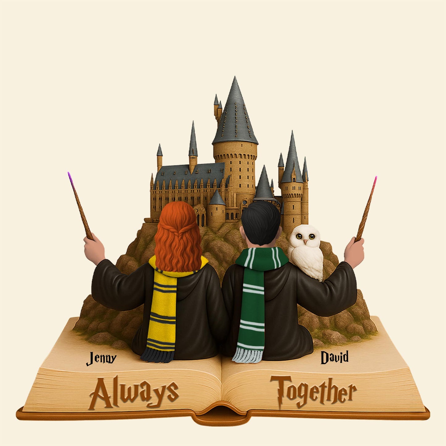 Wizard Couple Plaque - Personalized Gifts For Couple 01natn210525
