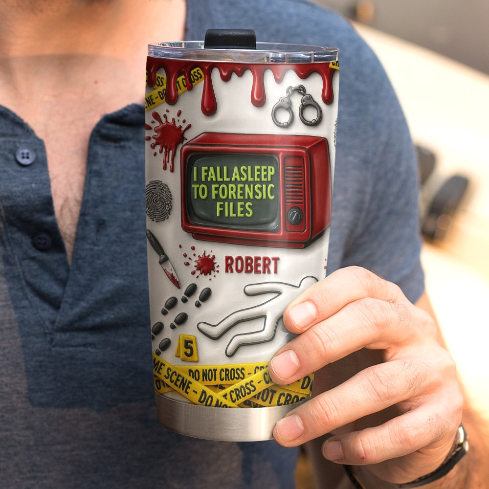 Crime Scene Tumbler, Personalized Gifts For True Crime Fans 03totn090825