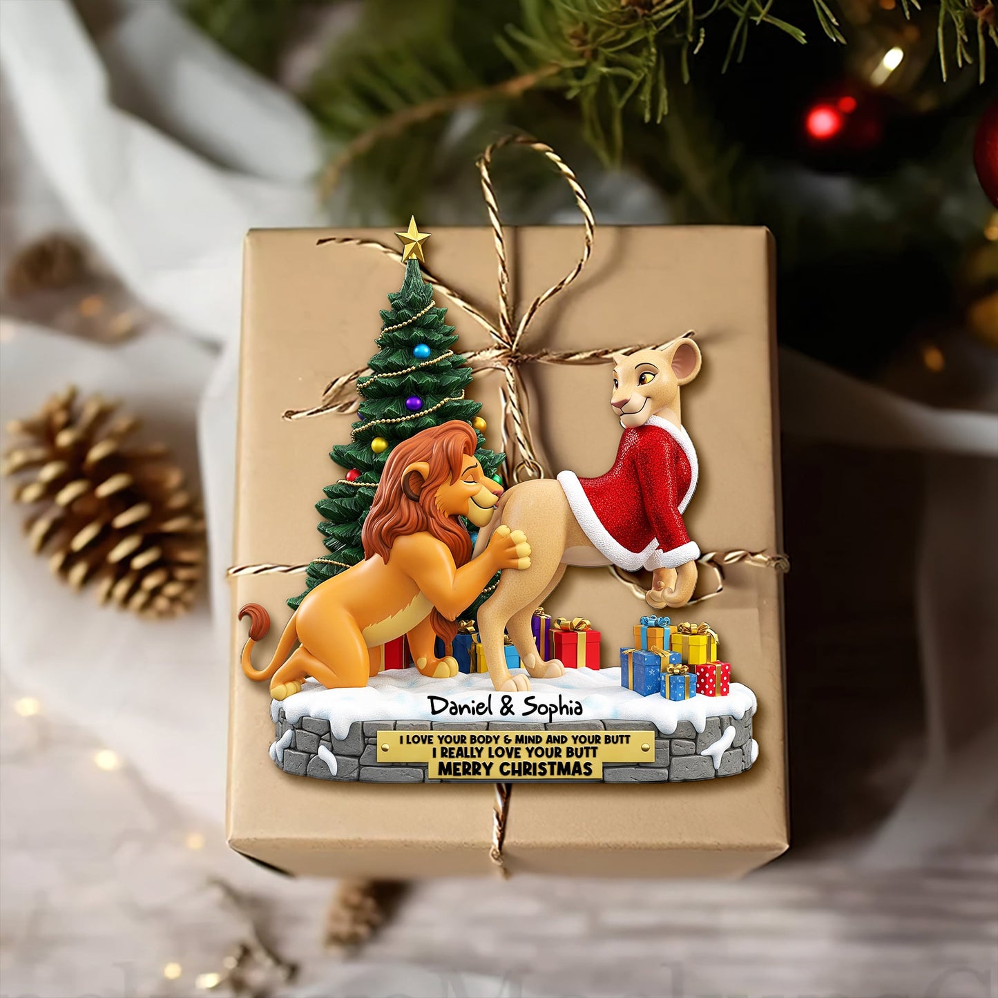 Naughty Wildland Couple Ornament - Personalized Gifts For Couple 06ohlu150925