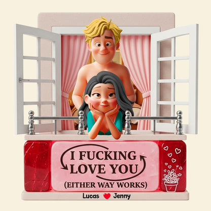 Personalized Gifts For Naughty Couple Acrylic Plaque, Cartoon Character 04tgtn180625 - Shaped Plaques - GoDuckee