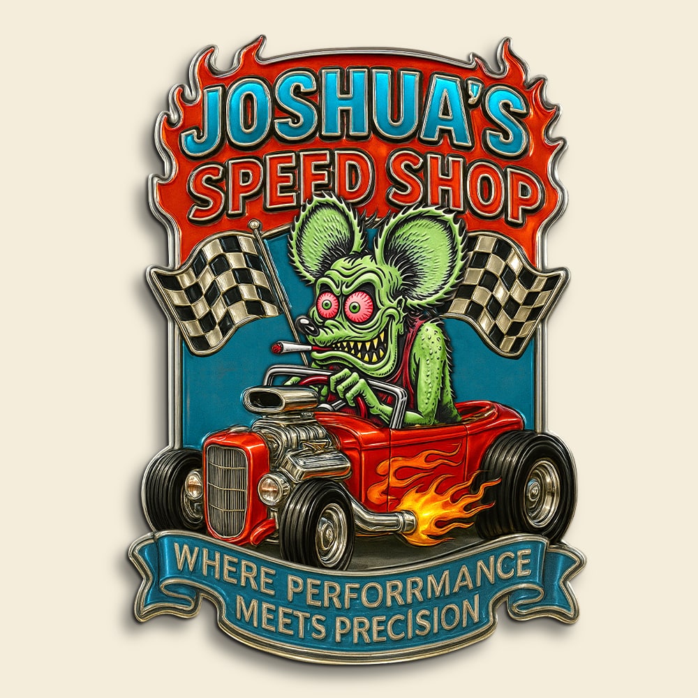 Hot Rod Metal Sign Personalized Gifts For Car Lovers 01patn110825