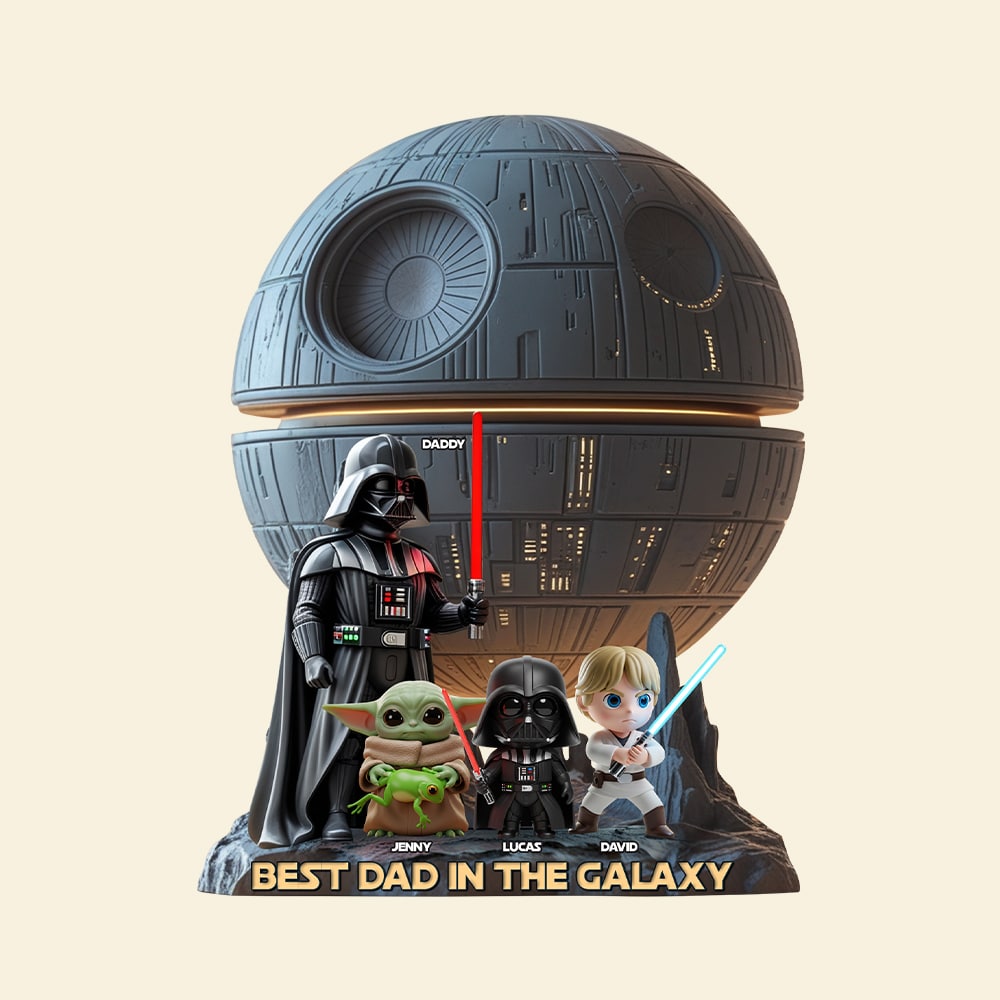 Personalized Gifts For Dad Acrylic Plaque, Best Dad In The Galaxy-Homacus