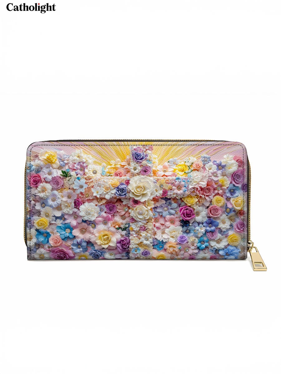 Catholight  Floral Resurrection Leather Wallet Purse