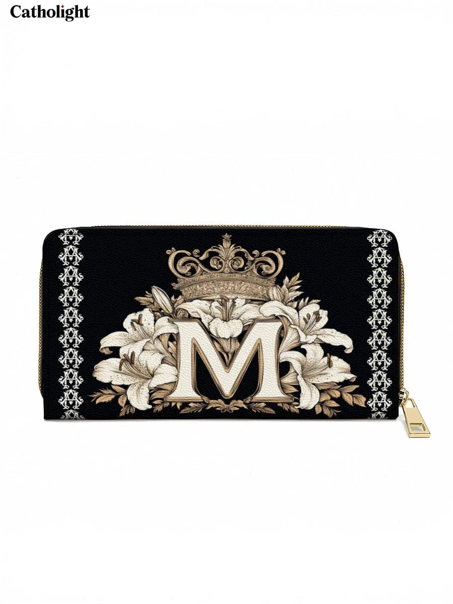 Catholight  The Divine Monogram Leather Wallet Purse