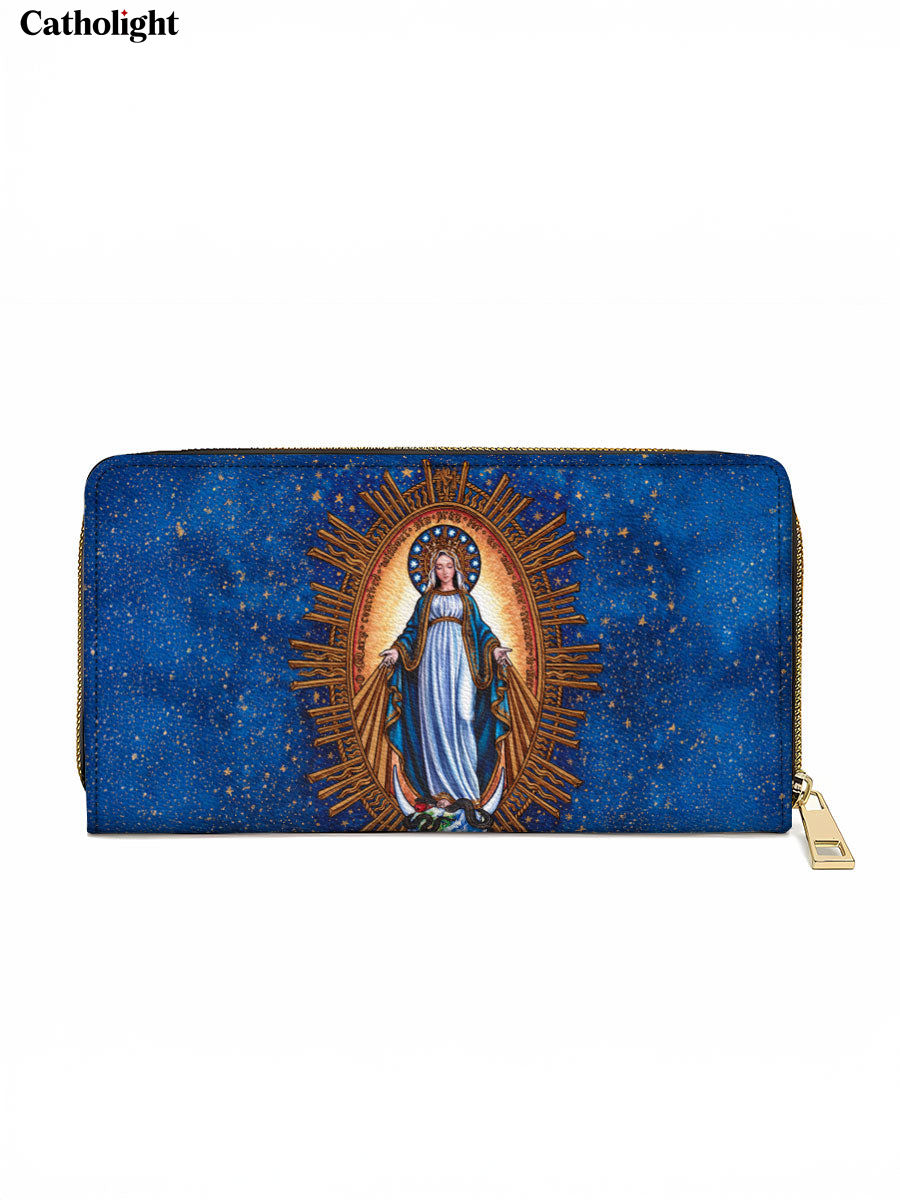 Catholight  The Immaculate Triumph Leather Wallet Purse