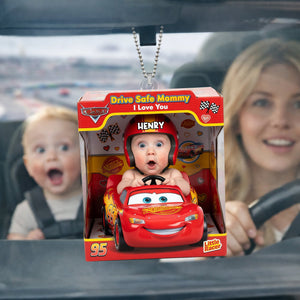 Drive Safe Mommy Car Car Ornament - Custom Photo Gifts For Mom Car Ornament 02NALU250326