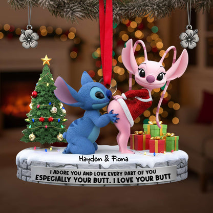 Christmas Couple Ornament - Personalized Gifts For Couple 07OHLU120925
