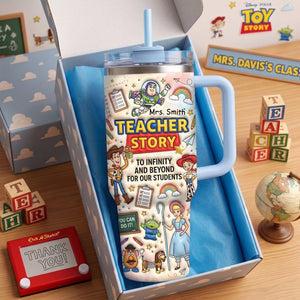 Devoted Teacher 40oz Tumbler With Handle - Personalized Gifts For Teachers 02QHLU220726