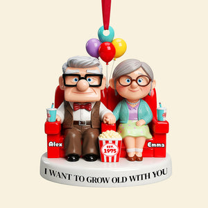 Old Couple Ornament - Personalized Gifts For Couple 02nata190825