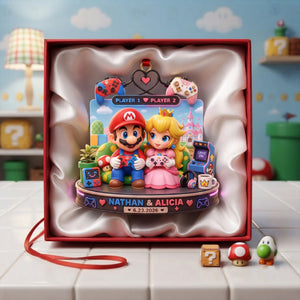 Gaming Couples Acrylic Ornament - Personalized Christmas Gifts For Couple 07tolu030826