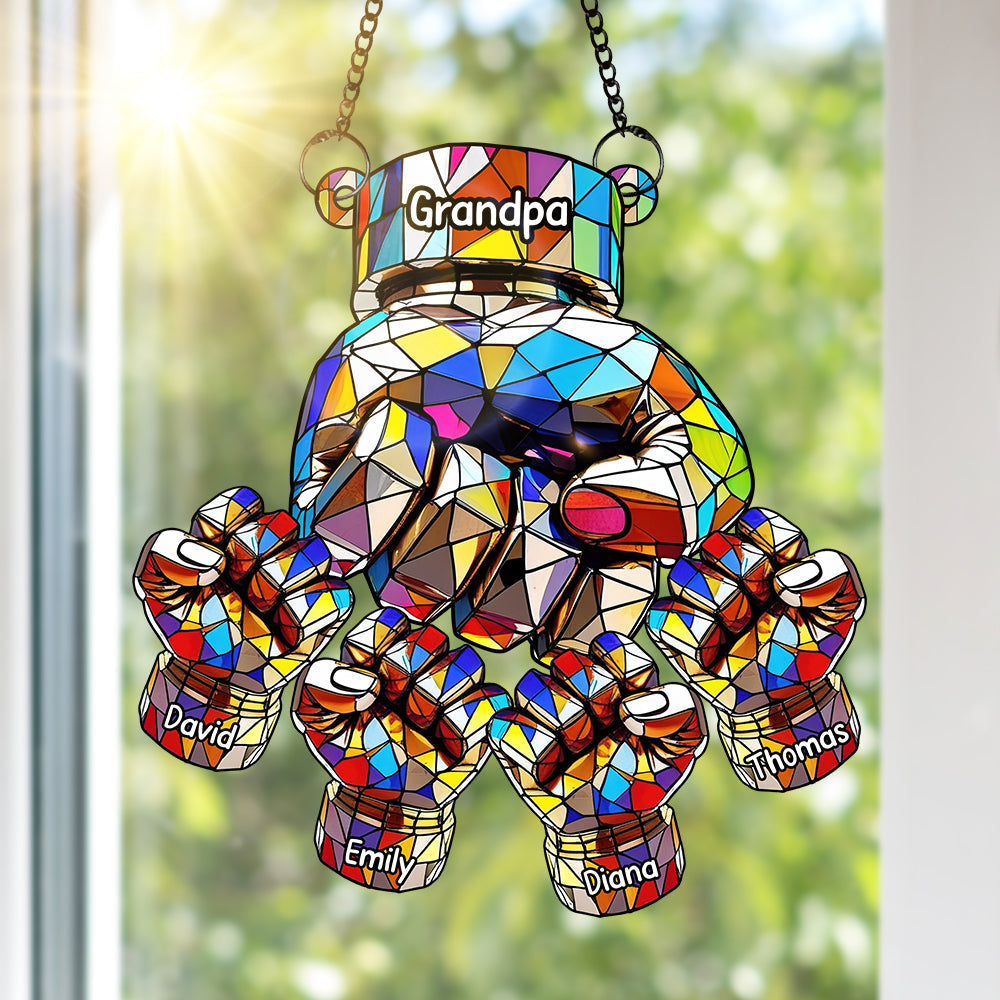 Fist Bump Suncatcher Ornament - Personalized Gifts For Grandpa 06tgqn110825 - Ornament - GoDuckee