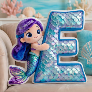 Mermaid Alphabet Pillow Personalized Gifts For Kids 03TGDT151225