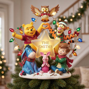 Christmas Woodland Friends Tree Topper - Personalized Gifts For Family 03palu300926