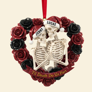 Personalized Gifts For Couple Christmas Skull Couple Ornament 02natn111025