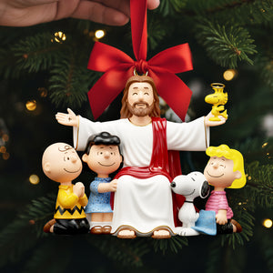 Surround By Jesus Christ Gentle Arms Acrylic Ornament - Personalized Gifts For Christians 06QHLU211025