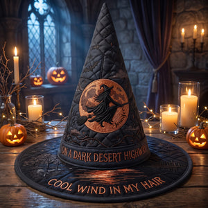 Desert Night Quilted Witch Hat - Personalized Halloween Gifts For Music Lovers 05toqn150826